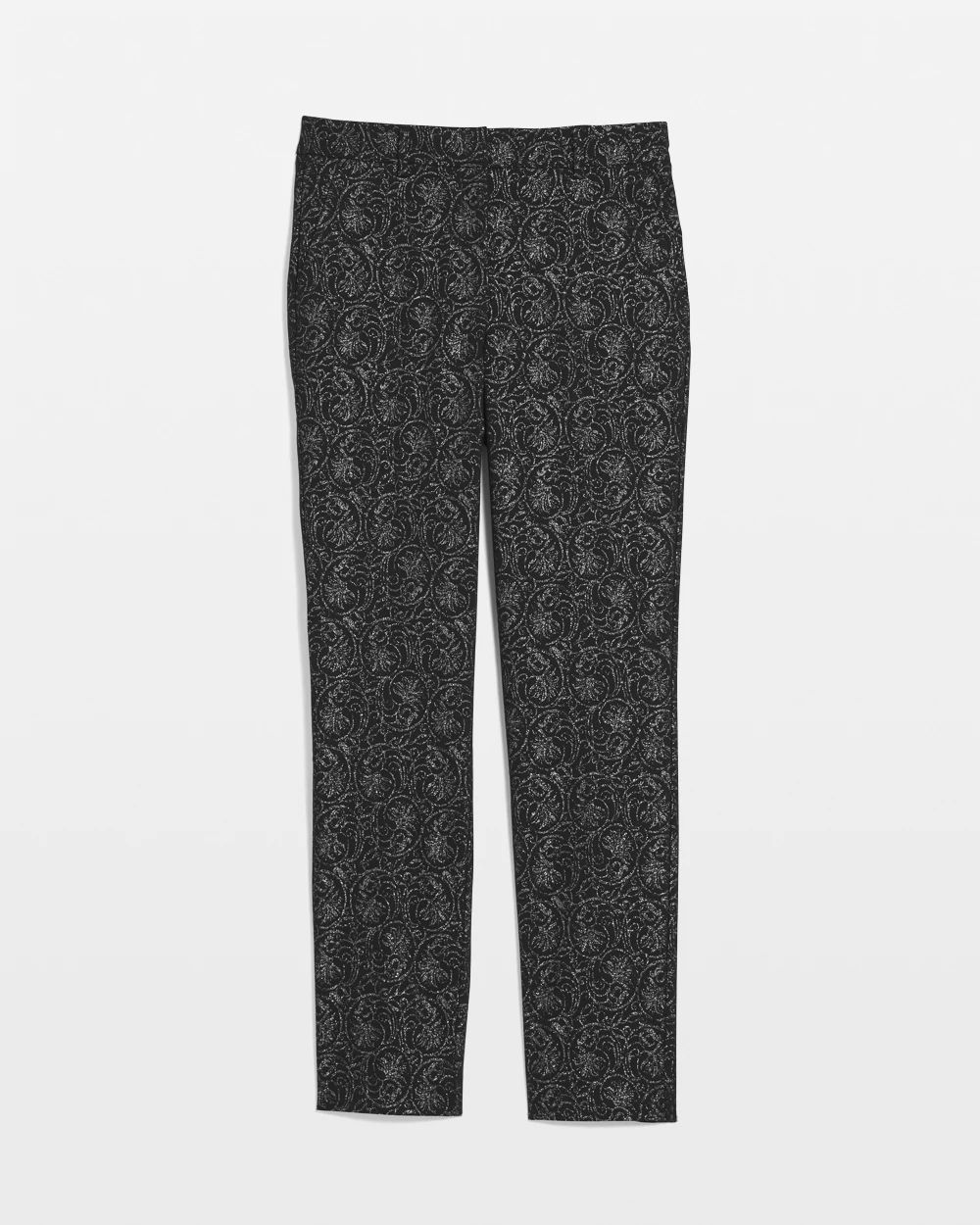 WHBM® Elle Slim Ankle Jacquard Pant | White House Black Market